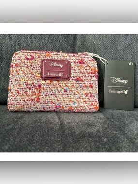 Minnie Mouse Tweed Loungefly Zip Around Wallet with Sequins
